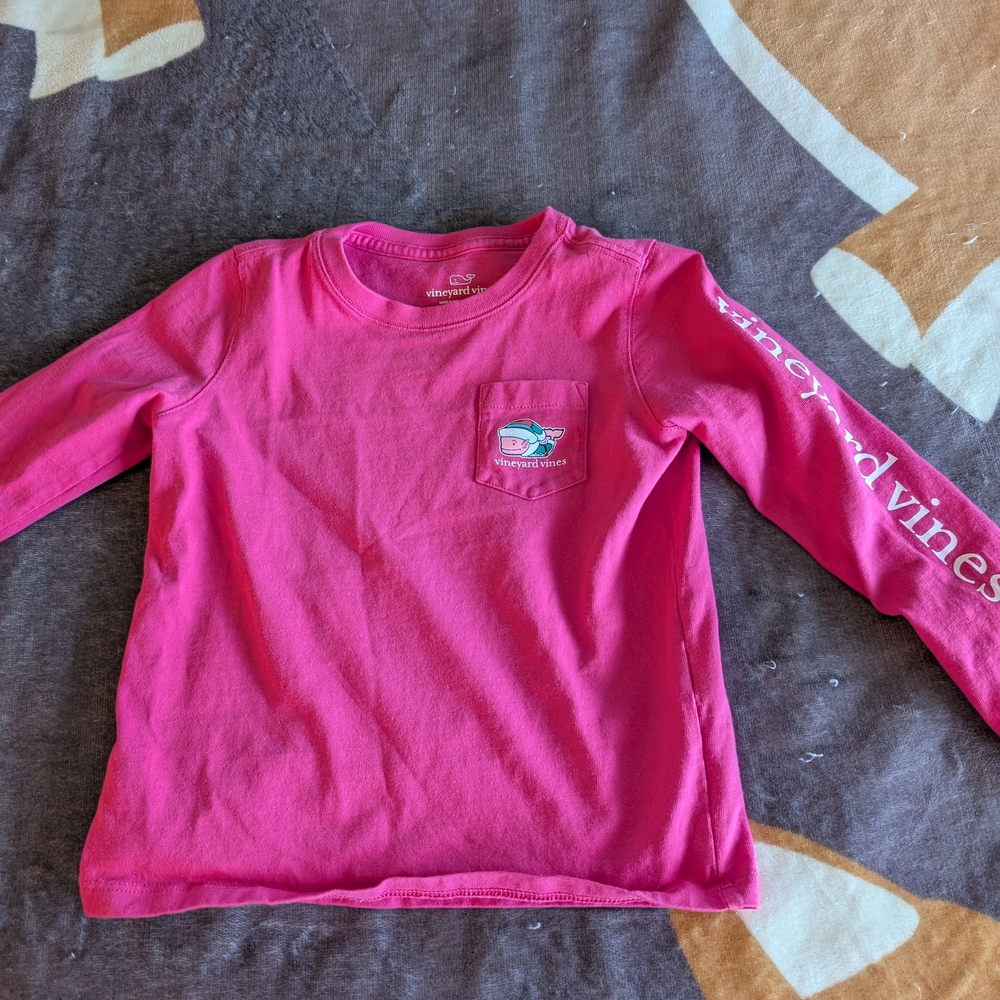 Vineyard Vines Kids Pink Long Sleeve Shirt